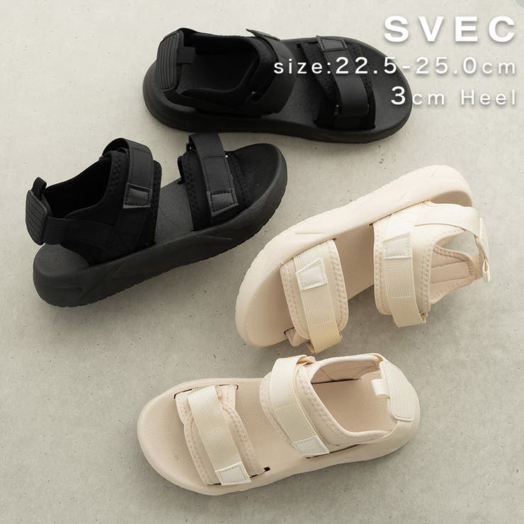 厚底 ベルクロ スポーツサンダル | SVEC | 詳細画像1 