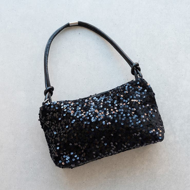 ブラック | スパンコール ショルダーバッグ | SVEC