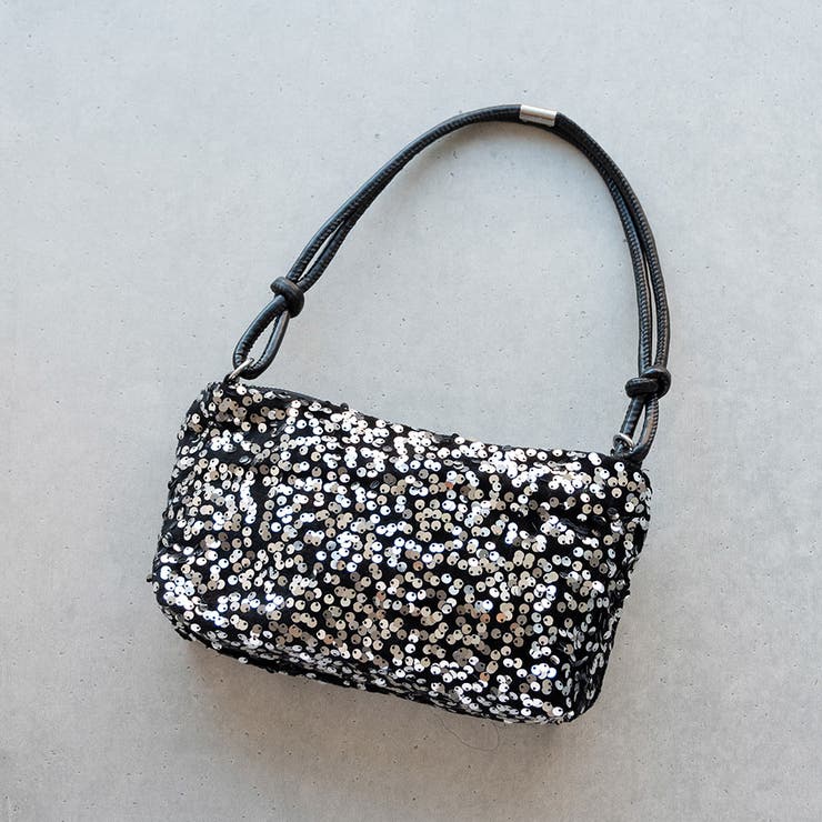 シルバー | スパンコール ショルダーバッグ | SVEC