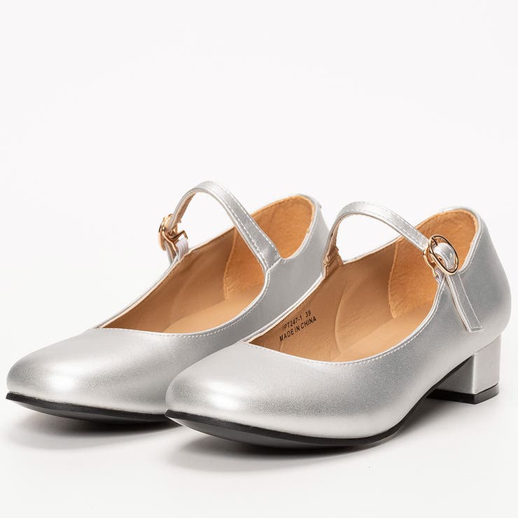 【美品】Think!  パンプス　メリージェーン　ストラップ　木製ビーズ　39 美品】Think! パンプス メリージェーン ストラップ 木製ビーズ 39 靴