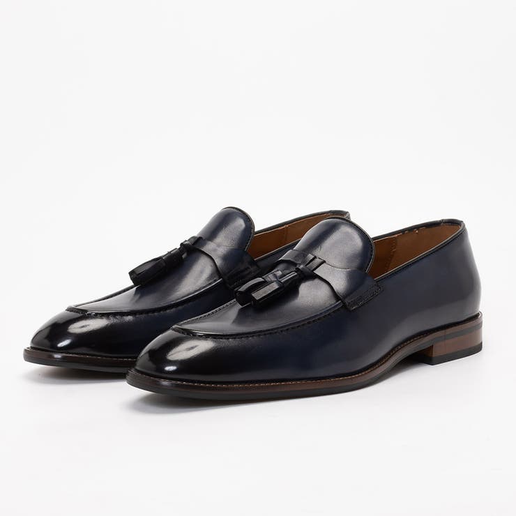 ネイビー | レザー タッセルローファー / スリッポン ドレスシューズ | SVEC