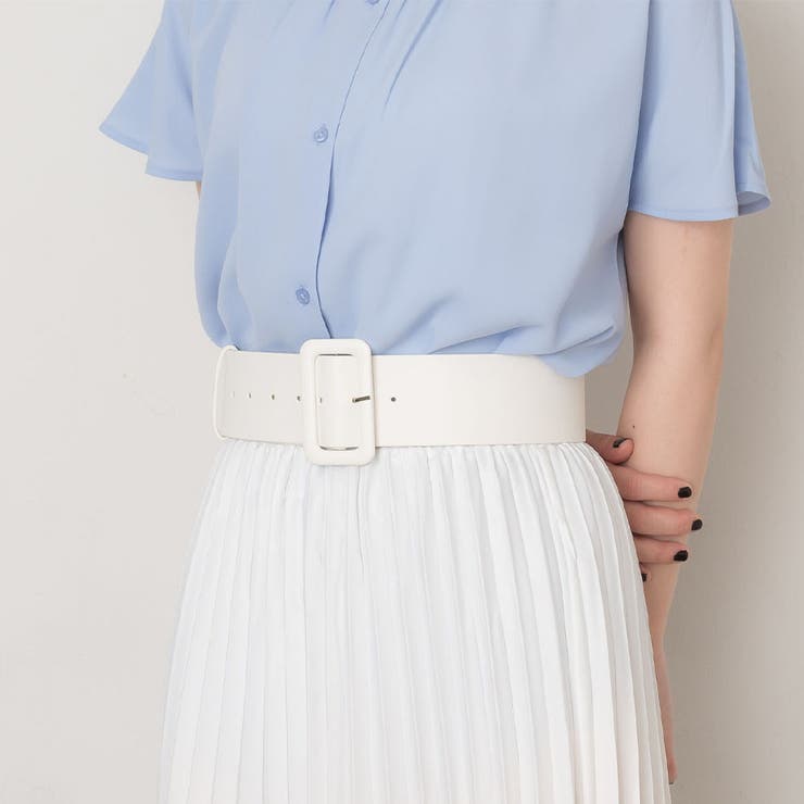 ホワイト | スクエア バックル カラーベルト | SVEC