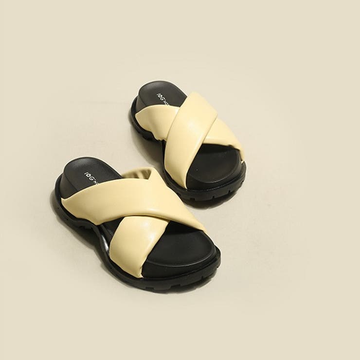 厚底 サンダル スライダーサンダル 黒 NXLITPD-0003[品番：XO000004746  