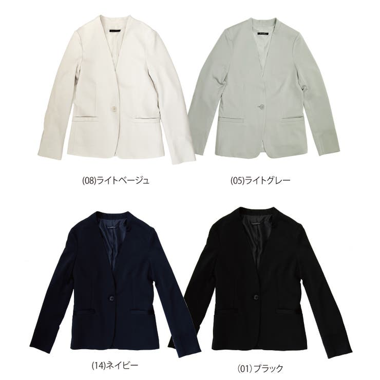 ノーカラージャケット ジャケット レディース[品番：SASW0002328