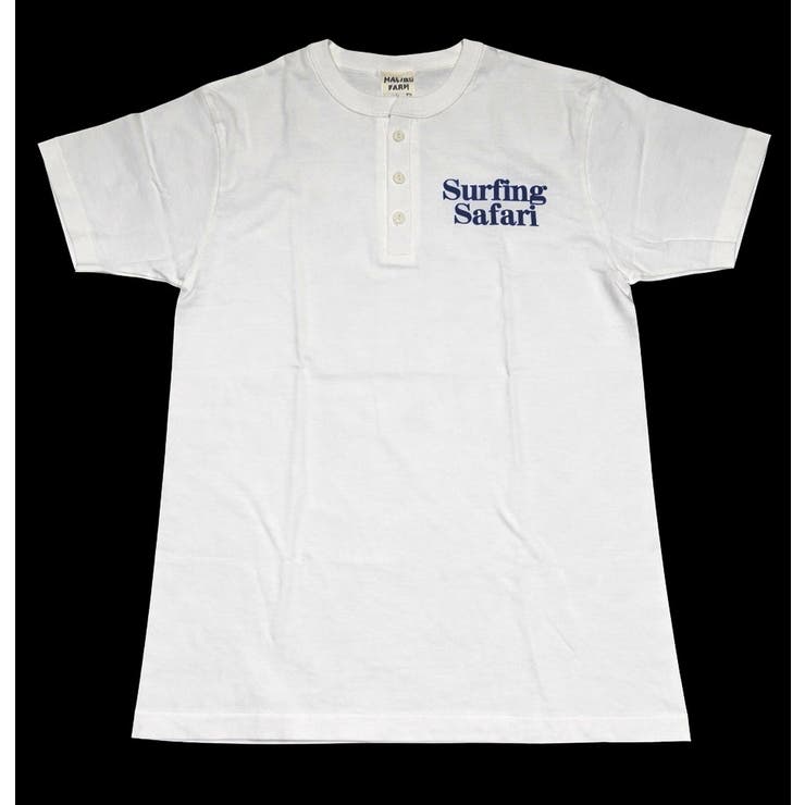 ホワイト | MALIBUFARM ３Bヘンリーネックプリント-Tシャツ | BACKHEAD