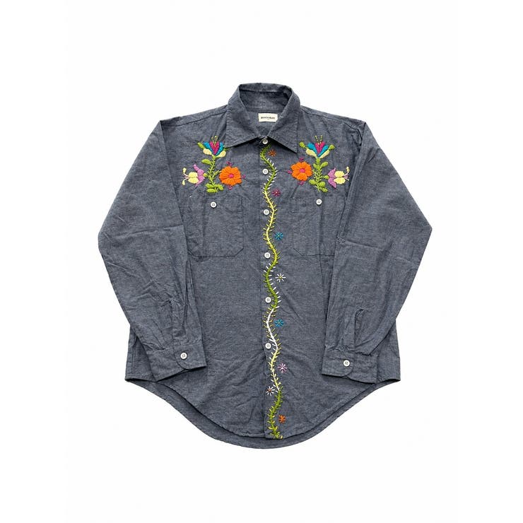 BACK HEAD バックヘッド HAND刺繍シャンブレーShirt | BACKHEAD | 詳細画像1 