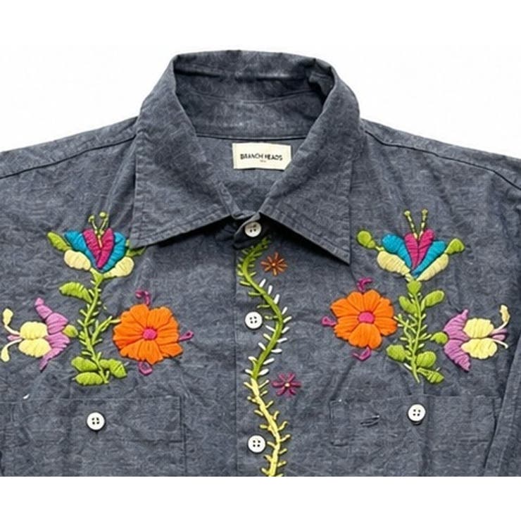 BACK HEAD バックヘッド HAND刺繍シャンブレーShirt | BACKHEAD | 詳細画像3 