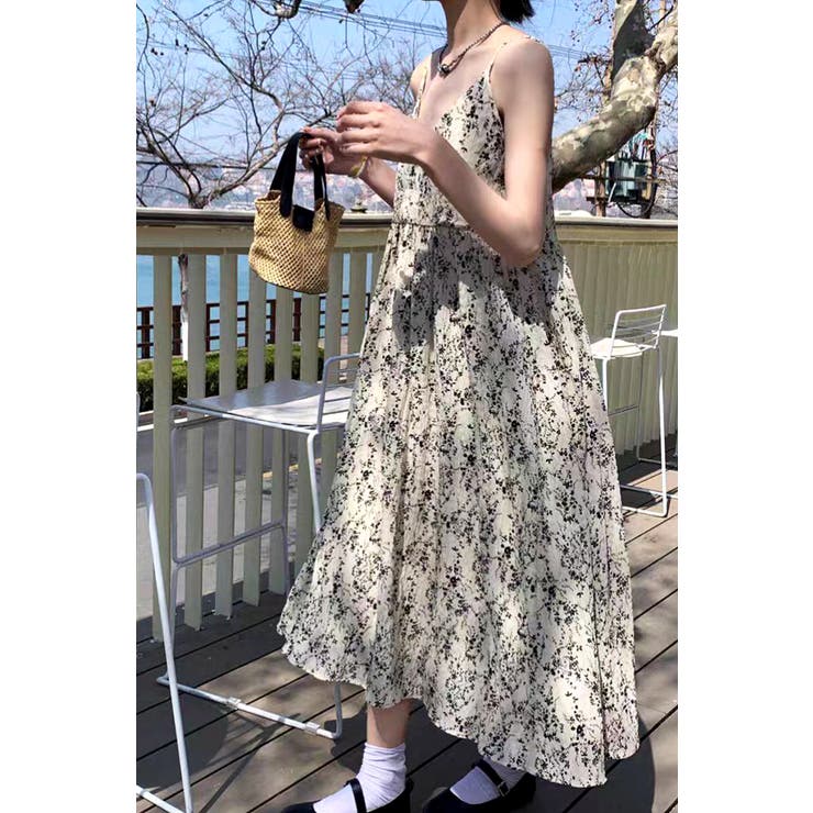 花柄キャミワンピース レディース ノースリーブ | Tannsu Dance | 詳細画像10 