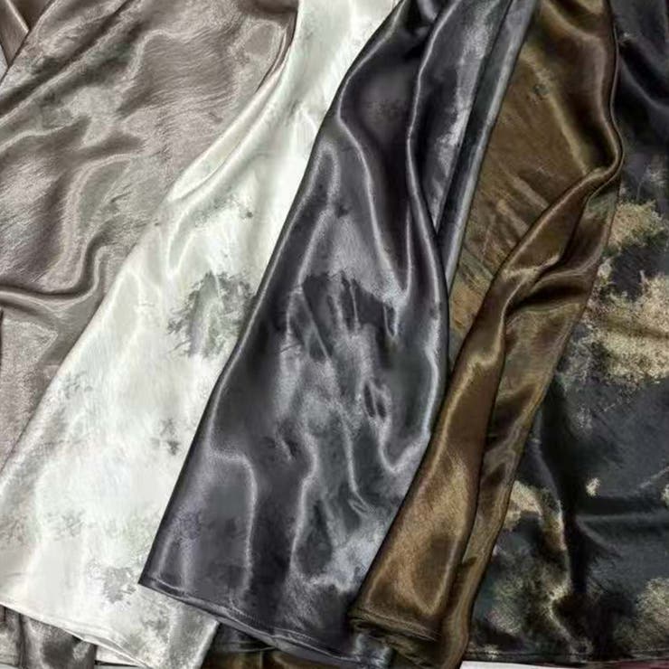 光沢感サテンマーブル柄マキシスカート レディース 夏 ロングスカート | Tannsu Dance | 詳細画像14 