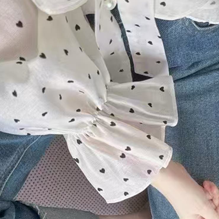 katie シフォン ブラウス 小花柄 ハート フェアリー リボン ケイティ