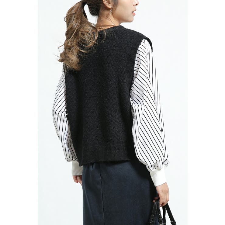 ニットカーディガン ベスト レディース | Tannsu Dance | 詳細画像11 