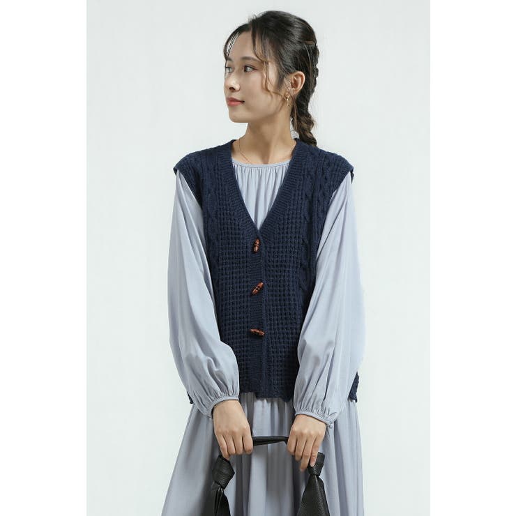 ニット ベスト 前開き | Tannsu Dance | 詳細画像3 