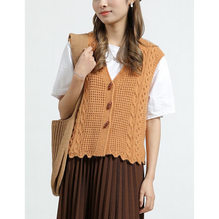 ニット ベスト 前開き | Tannsu Dance | 詳細画像2 