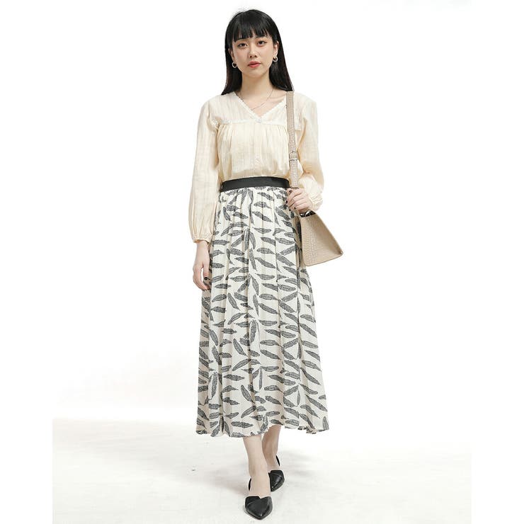 レディース レース使いVネックレース前開き長袖ブラウス | Tannsu Dance | 詳細画像17 