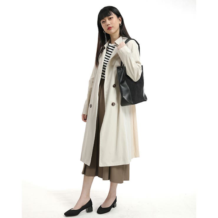 【美品】アメリ バックプリーツ トレンチコート フリー Ameri（アメリ）の「VARIOUS BACK PLEATS TRENCH（トレンチ