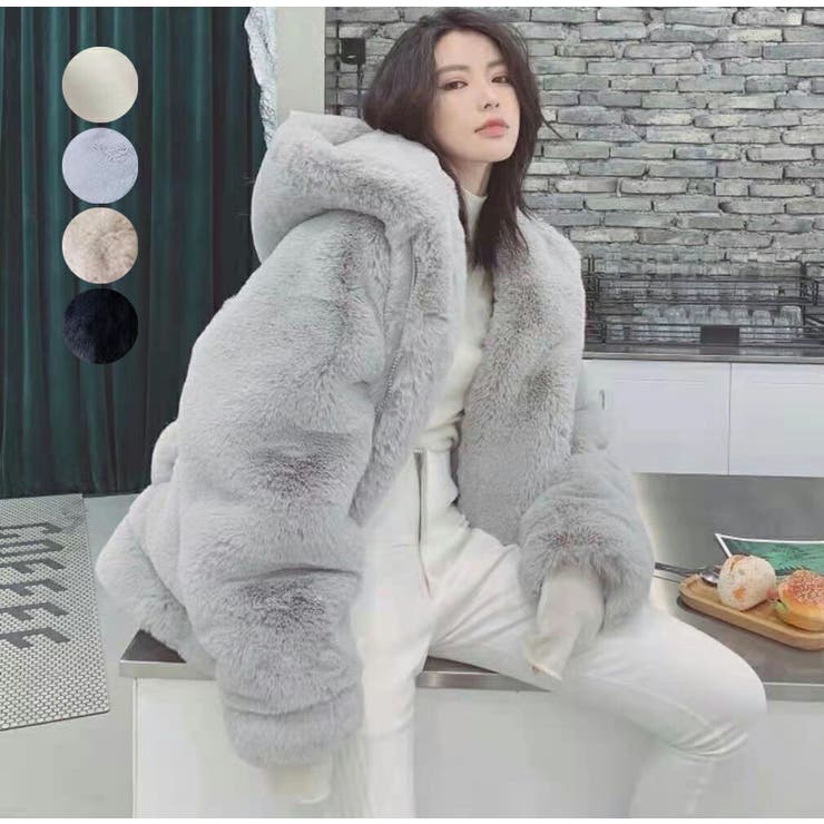 ファーコート レディース 大きいサイズ[品番：XSTW0009685]｜Tannsu