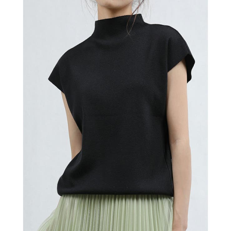 BLACK | ハイネック 半袖 レディース | Tannsu Dance