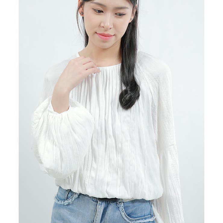 レディースフロントオープンウエストリボンシェルボタンブラウス | Tannsu Dance | 詳細画像2 