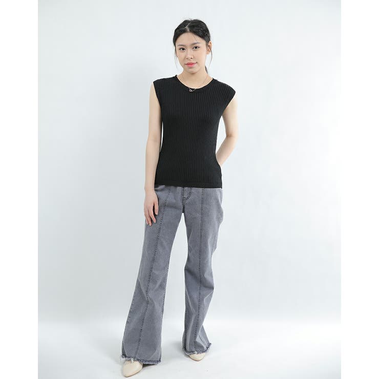 BLACK | レディース ニット トップス | Tannsu Dance