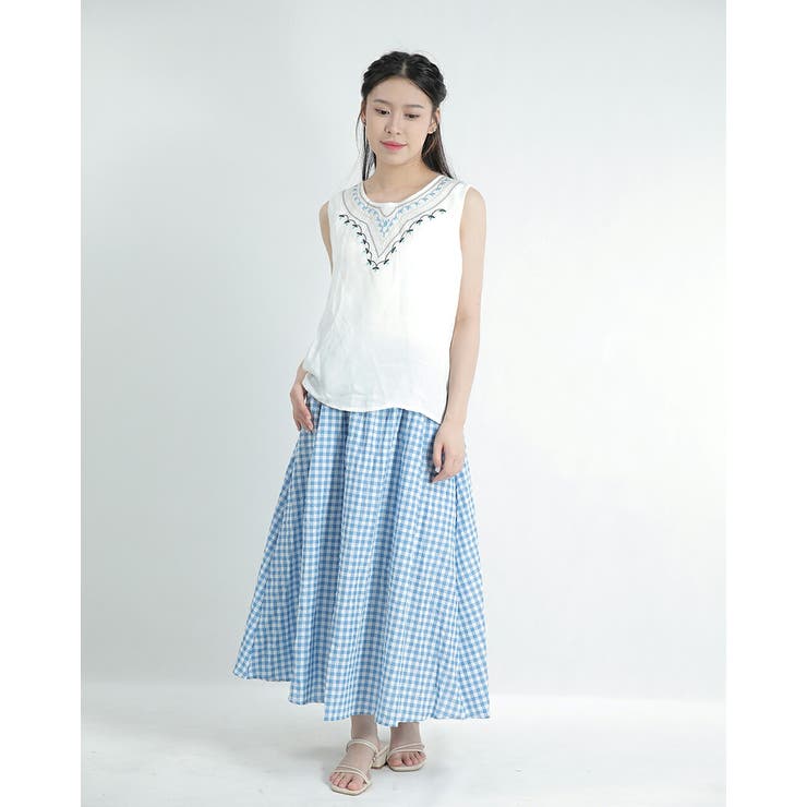 ギンガムチェック 柄 ミモレ丈 | Tannsu Dance | 詳細画像10 