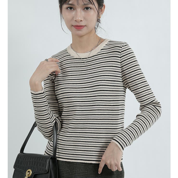 細い ボーダーカットソー ニットソー | Tannsu Dance | 詳細画像2 