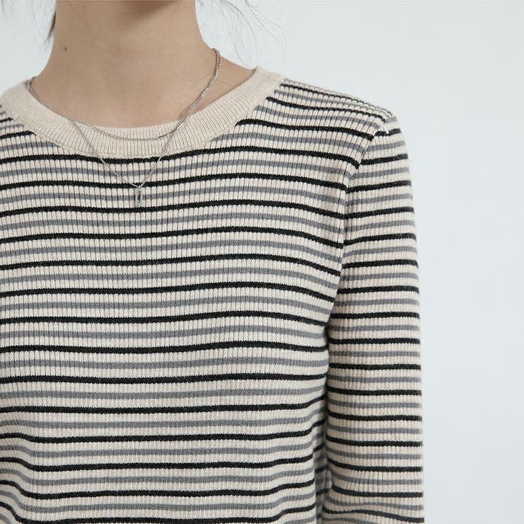 細い ボーダーカットソー ニットソー | Tannsu Dance | 詳細画像8 