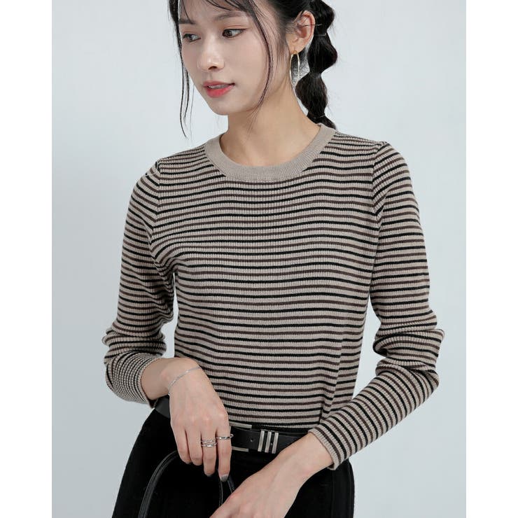 細い ボーダーカットソー ニットソー | Tannsu Dance | 詳細画像16 