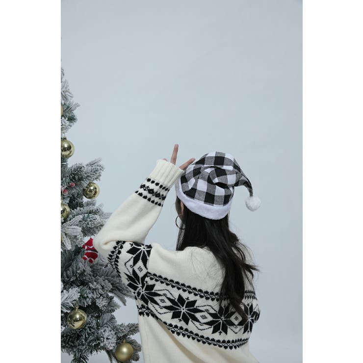 クリスマス ニット帽 ブロックチェック | Tannsu Dance | 詳細画像3 