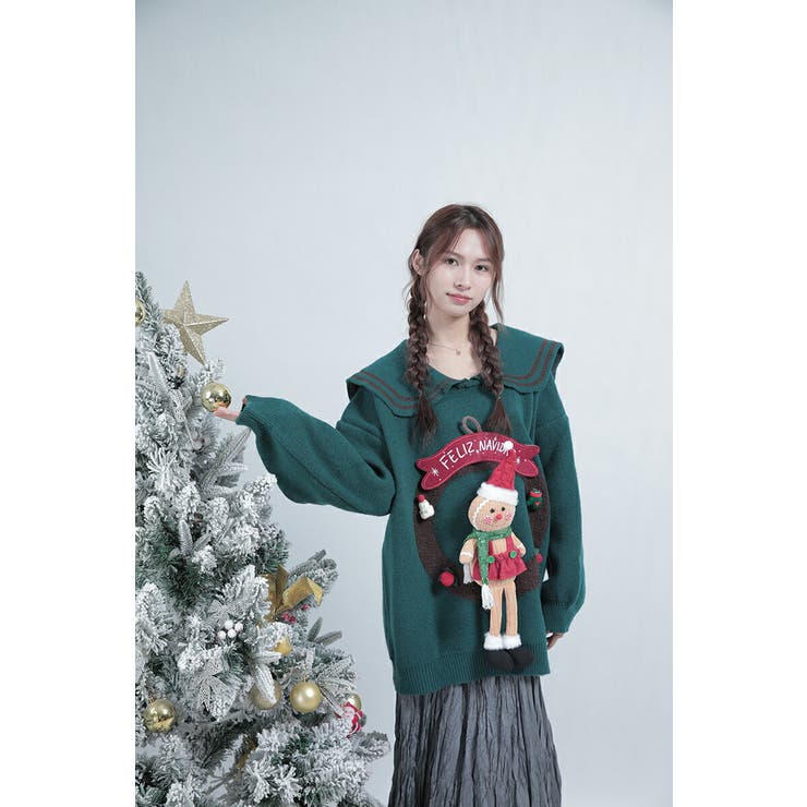 クリスマス ニット クリスマス[品番：XSTW0009917]｜Tannsu Dance