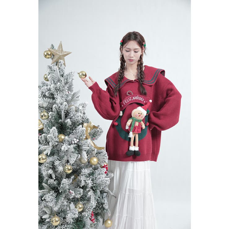 クリスマス ニット クリスマス[品番：XSTW0009917]｜Tannsu Dance