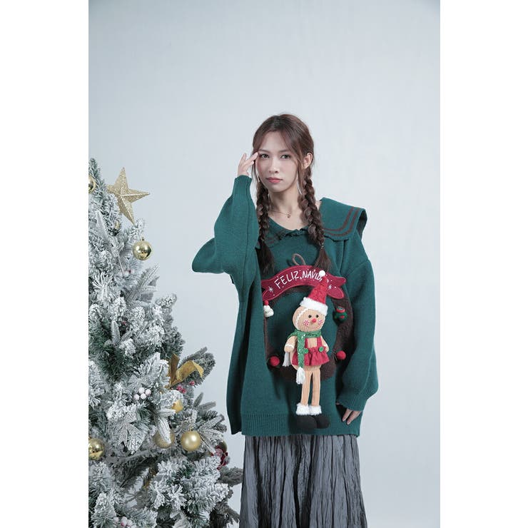 クリスマス ニット クリスマス[品番：XSTW0009917]｜Tannsu Dance