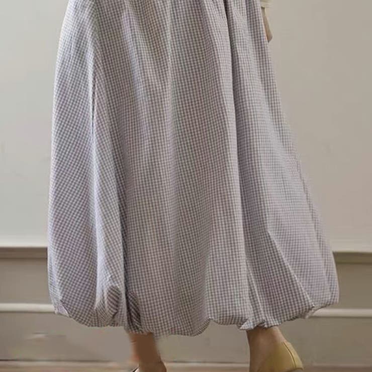 ギンガムチェック バルーンスカート ロング丈 | Tannsu Dance | 詳細画像8 