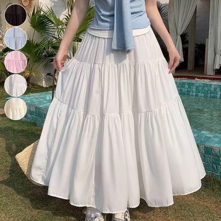 ティアードスカート ロング マキシ | Tannsu Dance | 詳細画像1 