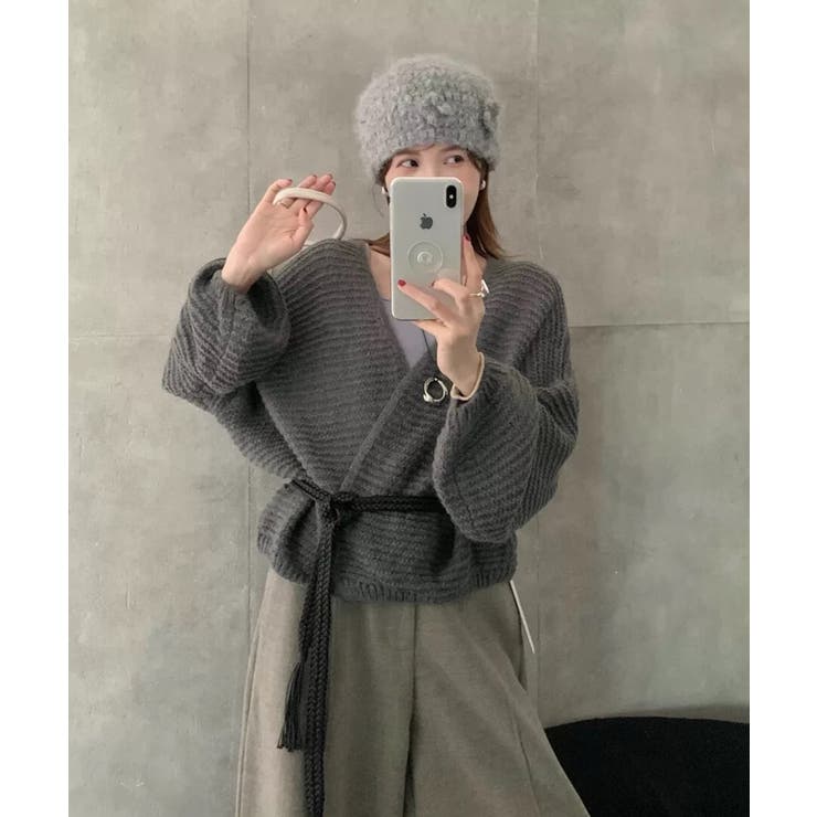 ショート丈 ニットカーディガン レディース | Tannsu Dance | 詳細画像3 