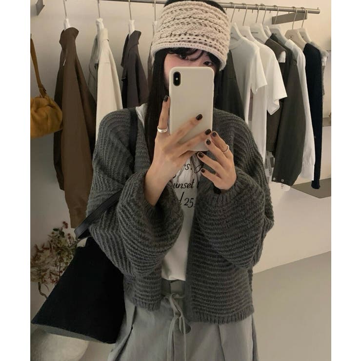 ショート丈 ニットカーディガン レディース | Tannsu Dance | 詳細画像4 