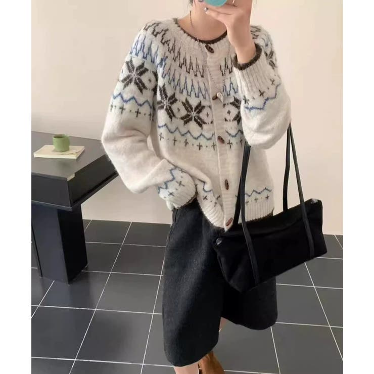 ノルディック柄 カーディガン レディース | Tannsu Dance | 詳細画像2 
