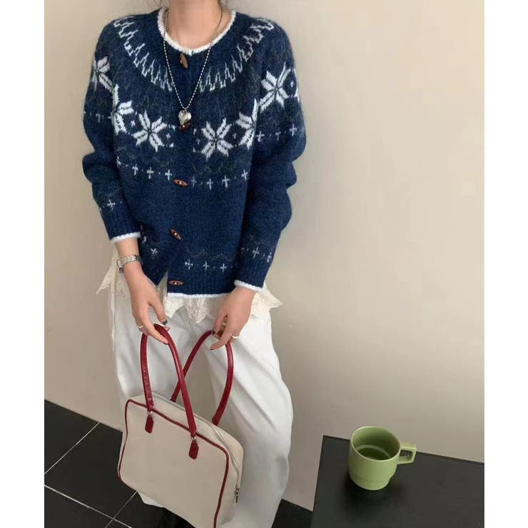 ノルディック柄 カーディガン レディース | Tannsu Dance | 詳細画像8 