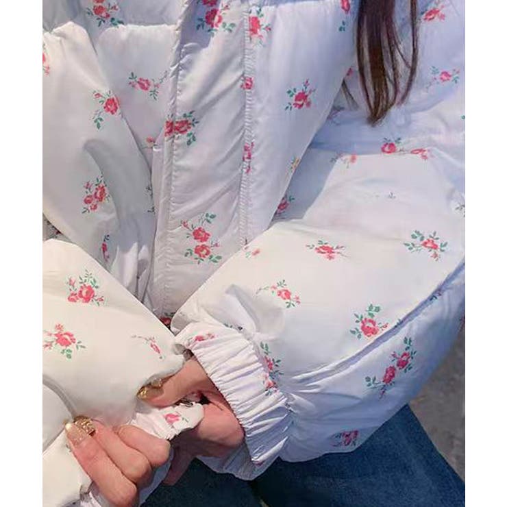 フラワープリント 中綿ジャケット ショート | Tannsu Dance | 詳細画像6 