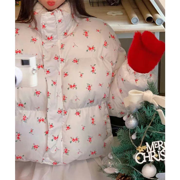 フラワープリント 中綿ジャケット ショート | Tannsu Dance | 詳細画像8 