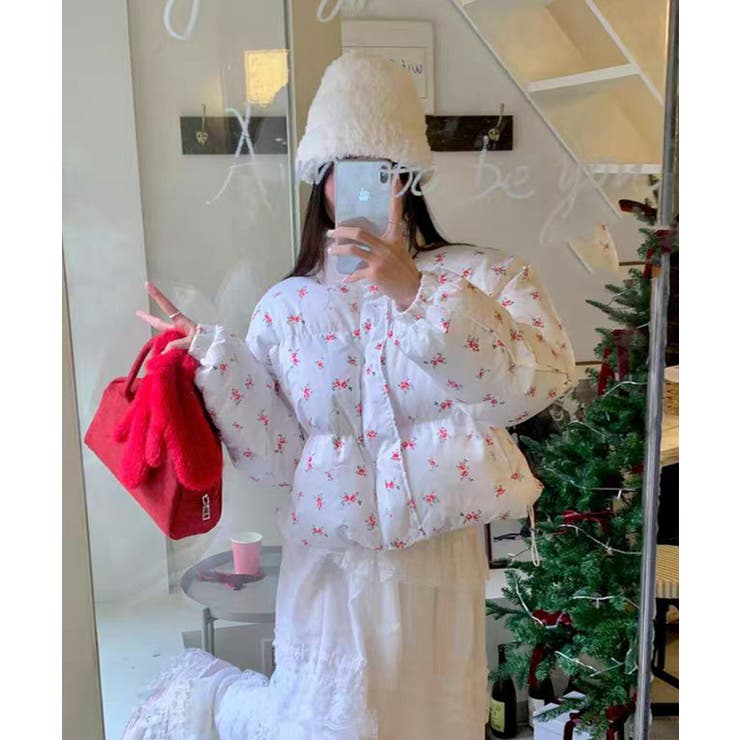 フラワープリント 中綿ジャケット ショート | Tannsu Dance | 詳細画像10 