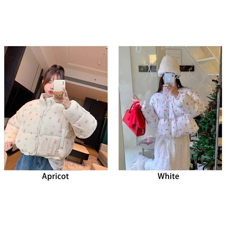 フラワープリント 中綿ジャケット ショート | Tannsu Dance | 詳細画像12 