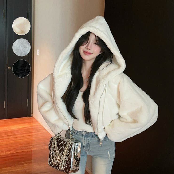 ボアパーカー ショート丈 レディース | Tannsu Dance | 詳細画像1 