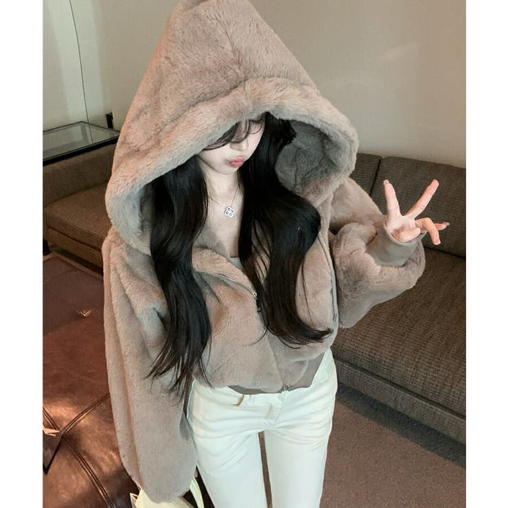 ボアパーカー ショート丈 レディース | Tannsu Dance | 詳細画像12 