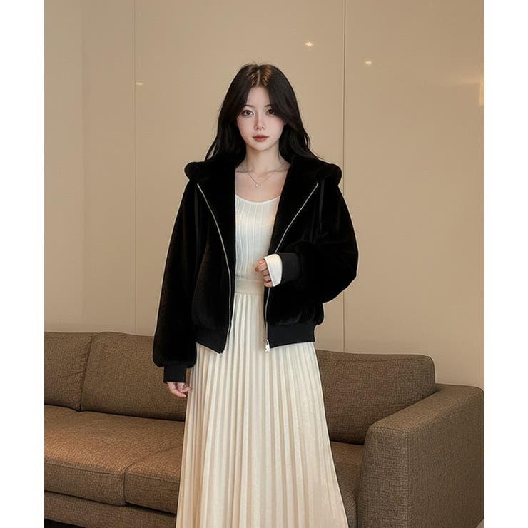 ボアパーカー ショート丈 レディース | Tannsu Dance | 詳細画像14 