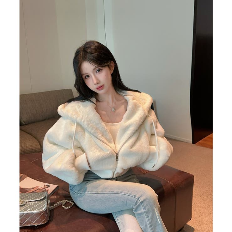 ボアパーカー ショート丈 レディース | Tannsu Dance | 詳細画像4 