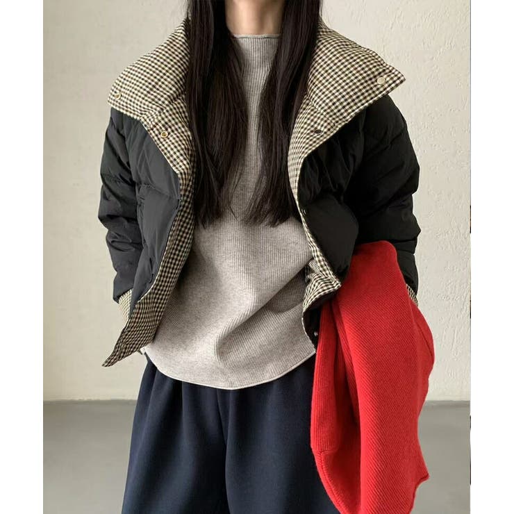 チェック柄 中綿ジャケット レディース | Tannsu Dance | 詳細画像9 
