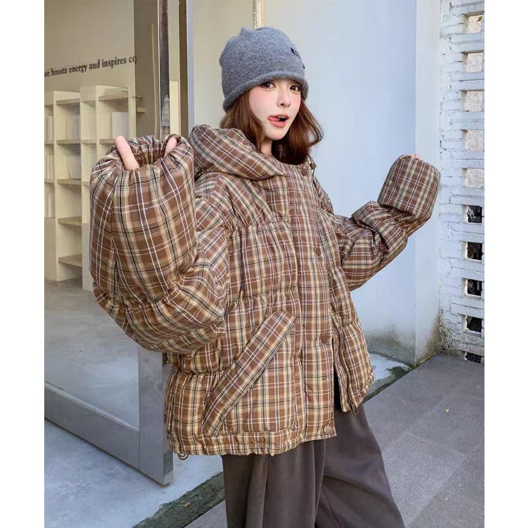 チェック柄 中綿ジャケット レディース | Tannsu Dance | 詳細画像8 