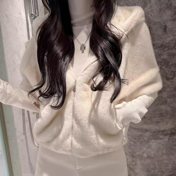 Ivory | フェイクファー エコファー フード付き | Tannsu Dance