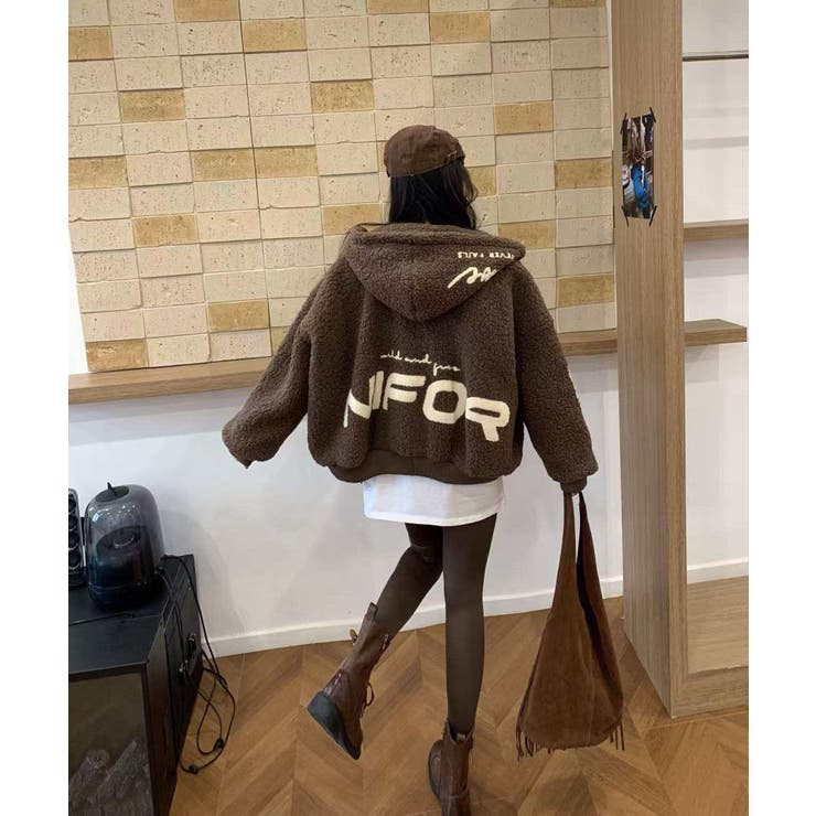 プリント パーカー もこもこシープボア | Tannsu Dance | 詳細画像5 