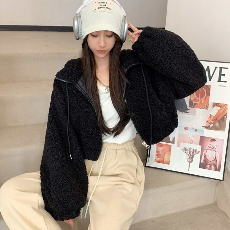 Black | プリント パーカー ショート | Tannsu Dance